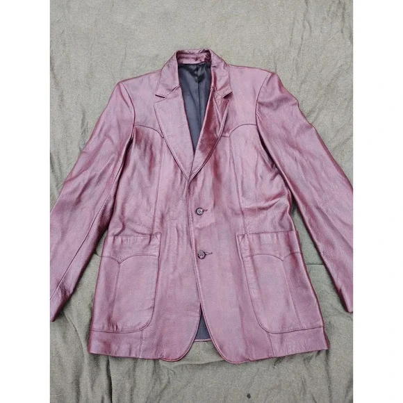 Scully Leather Jacket Men's 40 Medium Red Bergundy Western Vintage